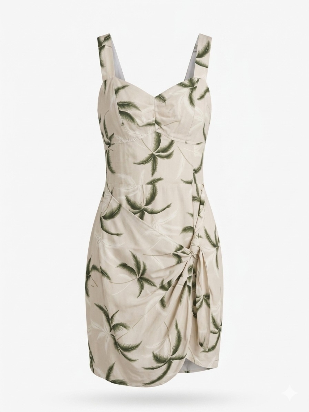 Paradise Found Mini Sarong Dress Tropical Palm Print
